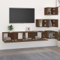 Mobile Porta TV a Parete Rovere Marrone in Legno Multistrato Mobile Porta TV a Parete Rovere Marrone in Legno Multistrato