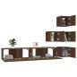 Mobile Porta TV a Parete Rovere Marrone in Legno Multistrato Mobile Porta TV a Parete Rovere Marrone in Legno Multistrato