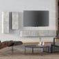 Set di Mobili Porta TV 4 pz Grigio Cemento in Legno Multistrato Set di Mobili Porta TV 4 pz Grigio Cemento in Legno Multistrato