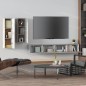 Set di Mobili Porta TV 4 pz Grigio Cemento in Legno Multistrato Set di Mobili Porta TV 4 pz Grigio Cemento in Legno Multistrato