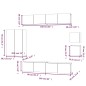 Set Mobili Porta TV 8pz Rovere Marrone in Legno Multistrato Set Mobili Porta TV 8pz Rovere Marrone in Legno Multistrato