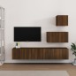 Set Mobili Porta TV 4 pz Rovere Marrone in Legno Multistrato Set Mobili Porta TV 4 pz Rovere Marrone in Legno Multistrato