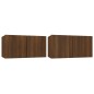 Set Mobili Porta TV 4 pz Rovere Marrone in Legno Multistrato Set Mobili Porta TV 4 pz Rovere Marrone in Legno Multistrato