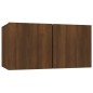 Set Mobili Porta TV 6 pz Rovere Marrone in Legno Multistrato Set Mobili Porta TV 6 pz Rovere Marrone in Legno Multistrato