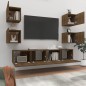 Set Mobili Porta TV 6 pz Rovere Marrone in Legno Multistrato Set Mobili Porta TV 6 pz Rovere Marrone in Legno Multistrato