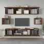 Set Mobili Porta TV 6 pz Rovere Marrone in Legno Multistrato Set Mobili Porta TV 6 pz Rovere Marrone in Legno Multistrato