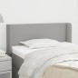 Testiera ad Orecchio Grigio Chiaro 93x16x78/88 cm in Tessuto Testiera ad Orecchio Grigio Chiaro 93x16x78/88 cm in Tessuto