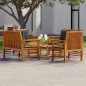 vidaXL Set Divani da Giardino 5pz con Cuscini in Legno Massello Acacia vidaXL Set Divani da Giardino 5pz con Cuscini in Legno Massello Acacia