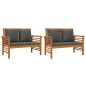 vidaXL Set Divani da Giardino 5pz con Cuscini in Legno Massello Acacia vidaXL Set Divani da Giardino 5pz con Cuscini in Legno Massello Acacia