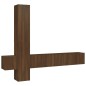 Set di Mobili Porta TV 5 pz Rovere Marrone in Legno Multistrato Set di Mobili Porta TV 5 pz Rovere Marrone in Legno Multistrato