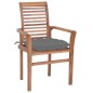 vidaXL Sedie da Pranzo 6 pz con Cuscini Grigi in Massello di Teak vidaXL Sedie da Pranzo 6 pz con Cuscini Grigi in Massello di Teak