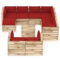 vidaXL Set Divani da Giardino con Cuscini 10 pz Legno Impregnato Verde vidaXL Set Divani da Giardino con Cuscini 10 pz Legno Impregnato Verde