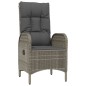 vidaXL Set da Pranzo da Giardino 3 pz con Cuscini in Polyrattan Grigio vidaXL Set da Pranzo da Giardino 3 pz con Cuscini in Polyrattan Grigio