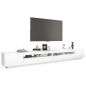 vidaXL Mobile Porta TV con Luci LED Bianco Lucido 300x35x40 cm vidaXL Mobile Porta TV con Luci LED Bianco Lucido 300x35x40 cm