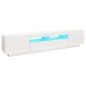 vidaXL Mobile Porta TV con Luci LED Bianco Lucido 200x35x40 cm vidaXL Mobile Porta TV con Luci LED Bianco Lucido 200x35x40 cm