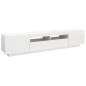 vidaXL Mobile Porta TV con Luci LED Bianco Lucido 200x35x40 cm vidaXL Mobile Porta TV con Luci LED Bianco Lucido 200x35x40 cm