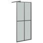 Parete Doccia Walk in Mensola Nera 80x195cm Vetro ESG Alluminio Parete Doccia Walk in Mensola Nera 80x195cm Vetro ESG Alluminio