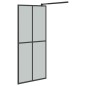 Parete Doccia Walk in Mensola Nera 80x195cm Vetro ESG Alluminio Parete Doccia Walk in Mensola Nera 80x195cm Vetro ESG Alluminio