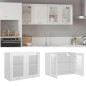 vidaXL Armadio Sospeso con Vetro Bianco 80x31x60 cm Legno Multistrato vidaXL Armadio Sospeso con Vetro Bianco 80x31x60 cm Legno Multistrato