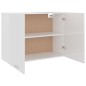 Armadio Sospeso Bianco Lucido 80x31x60 cm in Truciolato Armadio Sospeso Bianco Lucido 80x31x60 cm in Truciolato