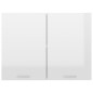 Armadio Sospeso Bianco Lucido 80x31x60 cm in Truciolato Armadio Sospeso Bianco Lucido 80x31x60 cm in Truciolato