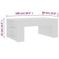 Tavolino da Salotto Bianco 100x60x42 cm in Legno Multistrato Tavolino da Salotto Bianco 100x60x42 cm in Legno Multistrato