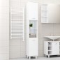 vidaXL Mobile da Bagno Bianco Lucido 30x30x179 cm in Legno Multistrato vidaXL Mobile da Bagno Bianco Lucido 30x30x179 cm in Legno Multistrato