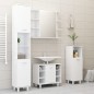 vidaXL Mobile da Bagno Bianco Lucido 30x30x179 cm in Legno Multistrato vidaXL Mobile da Bagno Bianco Lucido 30x30x179 cm in Legno Multistrato