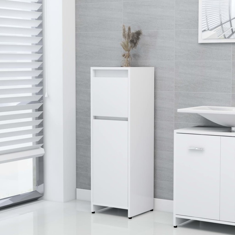 Armadio da Bagno Bianco 30x30x95 cm in Legno Multistrato Armadio da Bagno Bianco 30x30x95 cm in Legno Multistrato