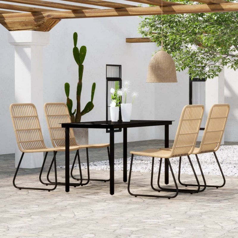 vidaXL Set Mobili da Pranzo per Giardino 5 pz Rovere vidaXL Set Mobili da Pranzo per Giardino 5 pz Rovere