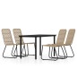 vidaXL Set Mobili da Pranzo per Giardino 5 pz Rovere vidaXL Set Mobili da Pranzo per Giardino 5 pz Rovere