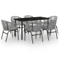 vidaXL Set Mobili da Pranzo per Giardino 7 pz Antracite