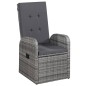 vidaXL Set Mobili da Pranzo da Giardino con Cuscini 7 pz Grigio vidaXL Set Mobili da Pranzo da Giardino con Cuscini 7 pz Grigio