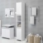 Armadio da Bagno Bianco 30x30x183,5 cm in Truciolato Armadio da Bagno Bianco 30x30x183,5 cm in Truciolato