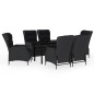 vidaXL Set Mobili da Pranzo per Giardino 7 pz Grigio Scuro vidaXL Set Mobili da Pranzo per Giardino 7 pz Grigio Scuro