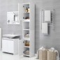Armadio da Bagno Bianco 30x30x183,5 cm in Truciolato Armadio da Bagno Bianco 30x30x183,5 cm in Truciolato