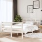 vidaXL Giroletto Bianco in Legno Massello 120x190 cm 4FT Small Double vidaXL Giroletto Bianco in Legno Massello 120x190 cm 4FT Small Double