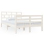 vidaXL Giroletto Bianco in Legno Massello 120x190 cm 4FT Small Double vidaXL Giroletto Bianco in Legno Massello 120x190 cm 4FT Small Double