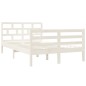vidaXL Giroletto Bianco in Legno Massello 120x190 cm 4FT Small Double vidaXL Giroletto Bianco in Legno Massello 120x190 cm 4FT Small Double