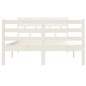 vidaXL Giroletto Bianco in Legno Massello 120x190 cm 4FT Small Double vidaXL Giroletto Bianco in Legno Massello 120x190 cm 4FT Small Double