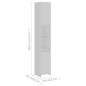 Armadio da Bagno Bianco 30x30x183,5 cm in Truciolato Armadio da Bagno Bianco 30x30x183,5 cm in Truciolato