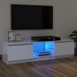 vidaXL Mobile Porta TV con Luci LED Bianco Lucido 120x30x35,5 cm vidaXL Mobile Porta TV con Luci LED Bianco Lucido 120x30x35,5 cm
