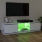 vidaXL Mobile Porta TV con Luci LED Bianco Lucido 120x30x35,5 cm vidaXL Mobile Porta TV con Luci LED Bianco Lucido 120x30x35,5 cm
