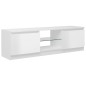 vidaXL Mobile Porta TV con Luci LED Bianco Lucido 120x30x35,5 cm vidaXL Mobile Porta TV con Luci LED Bianco Lucido 120x30x35,5 cm