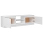 vidaXL Mobile Porta TV con Luci LED Bianco Lucido 120x30x35,5 cm vidaXL Mobile Porta TV con Luci LED Bianco Lucido 120x30x35,5 cm