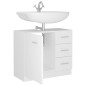 Mobile Sottolavabo Bianco 63x30x54 cm in Multistrato Mobile Sottolavabo Bianco 63x30x54 cm in Multistrato