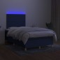 vidaXL Letto a Molle con Materasso e LED Blu 120x200cm in Tessuto vidaXL Letto a Molle con Materasso e LED Blu 120x200cm in Tessuto