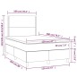 vidaXL Letto a Molle con Materasso e LED Blu 120x200cm in Tessuto vidaXL Letto a Molle con Materasso e LED Blu 120x200cm in Tessuto