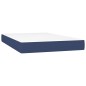 vidaXL Giroletto a Molle con Materasso Blu 120x200 cm in Tessuto
