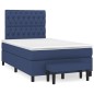 vidaXL Giroletto a Molle con Materasso Blu 120x200 cm in Tessuto